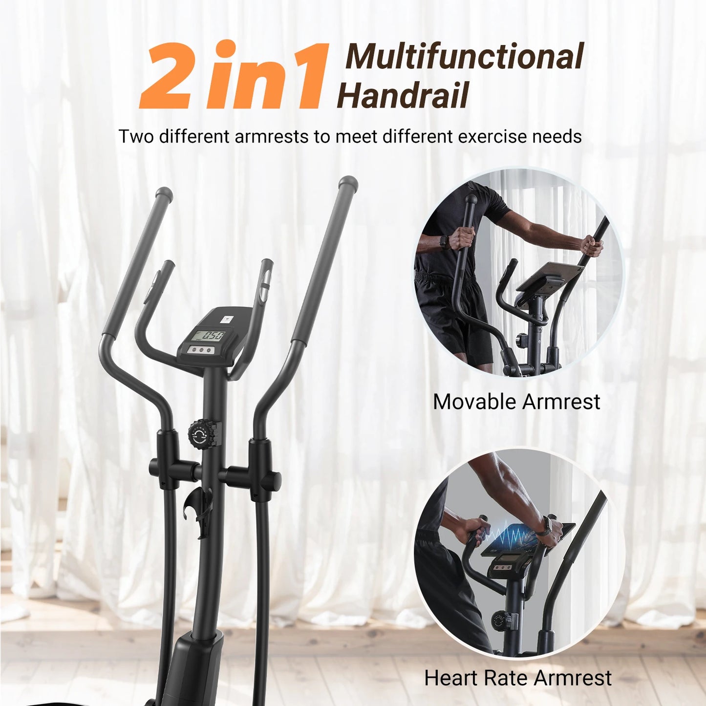 Elliptical Machine Elliptical Machine Home Hyper-Quiet Magnetic Drive System 16Levels Adjustable Resistance MERACH App