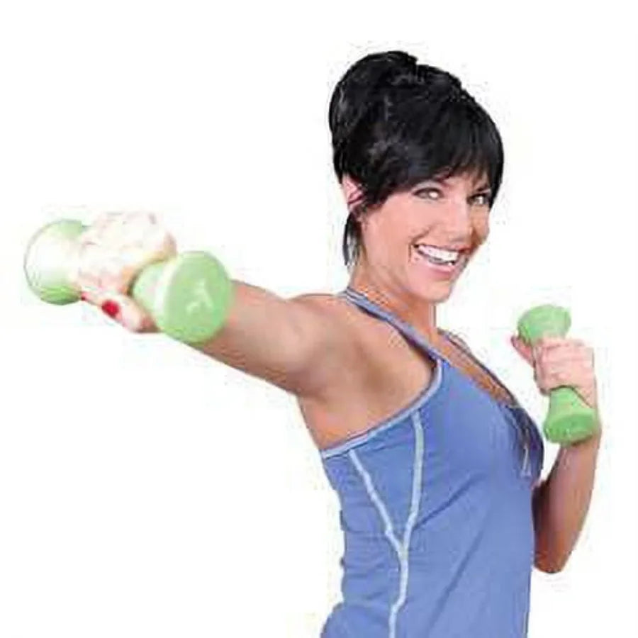 20lb Hourglass Neoprene Dumbbell Set with "A" Frame Rack