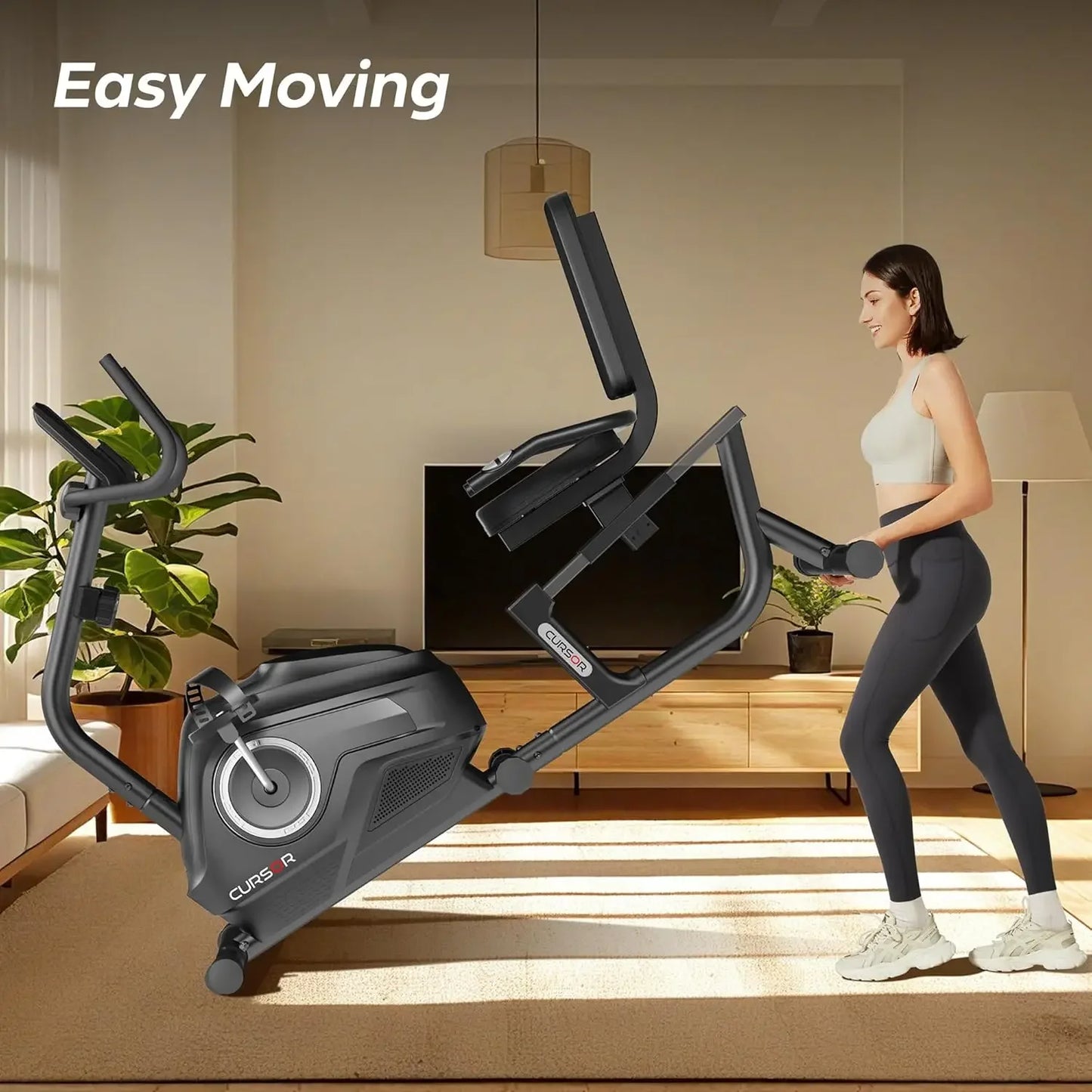 Recumbent Exercise Bike, Stationary Bikes for Home with Adjustable Seat, 16-Level Magnetic Resistance Recumbent Exercise Bike fo