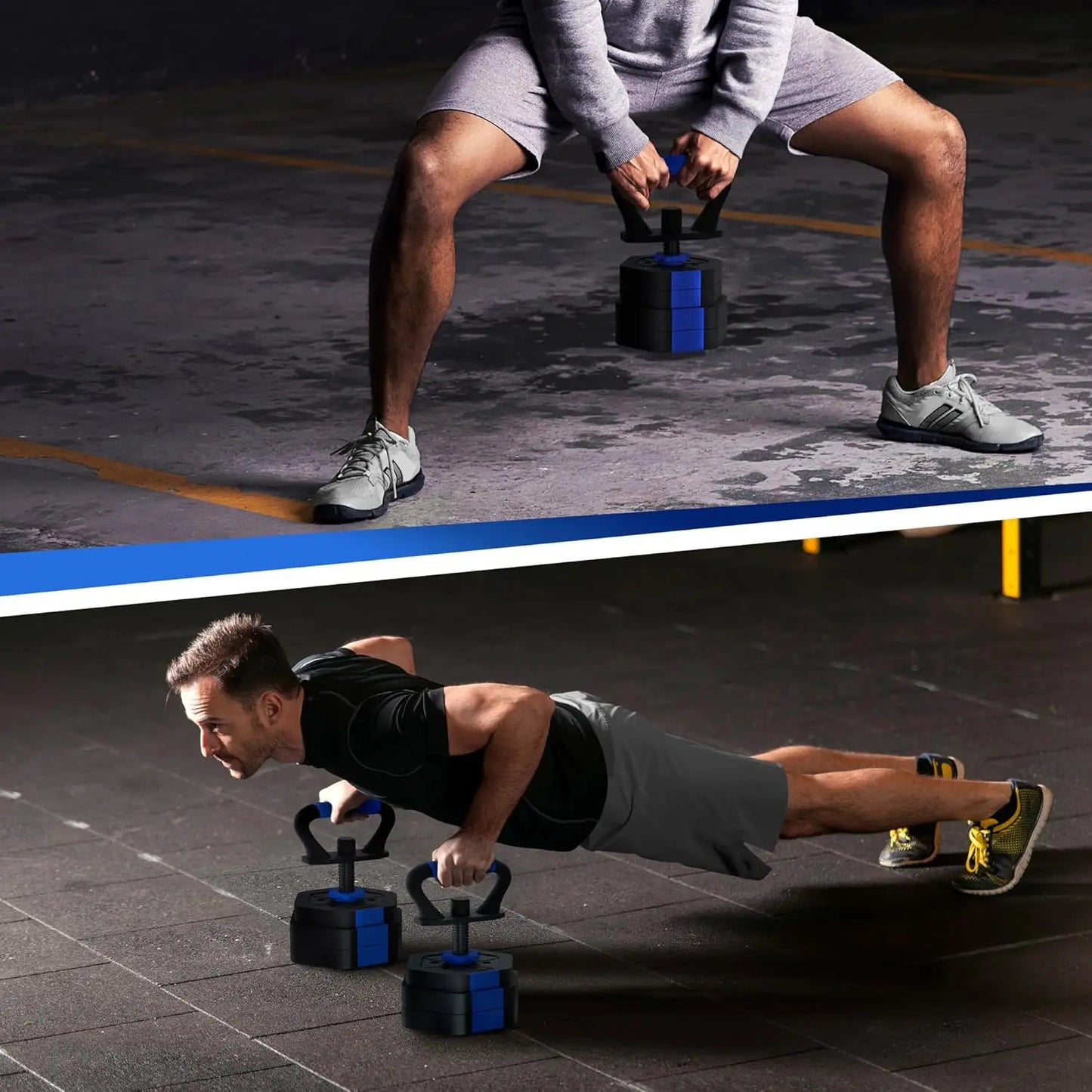 Adjustable Dumbbell Set with Connector, Hexagon Non-Rolling Weights for Home Gym