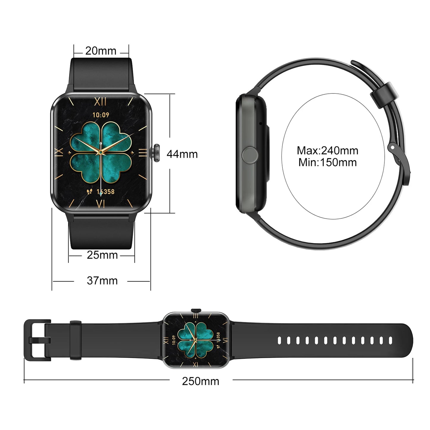 R50 Bluetooth Call Smart Watch 1.85'' HD Display Fitness Sport Watch Heart Health Sleep Monitoring Fitness Men Women Watches