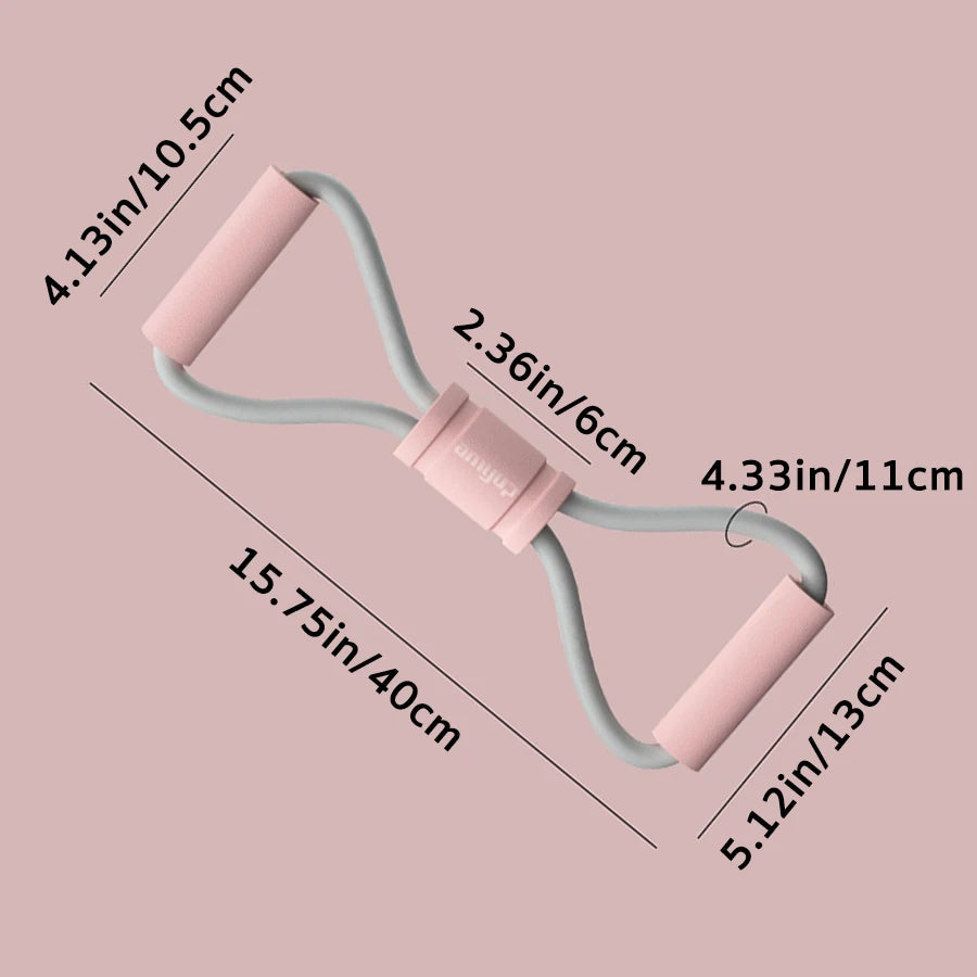 Figure 8 Resistance Bands, Multi-Function 8 Shaped Resistance Band, Resistance Band Elastic, for Home Gym, Training, Stretching.