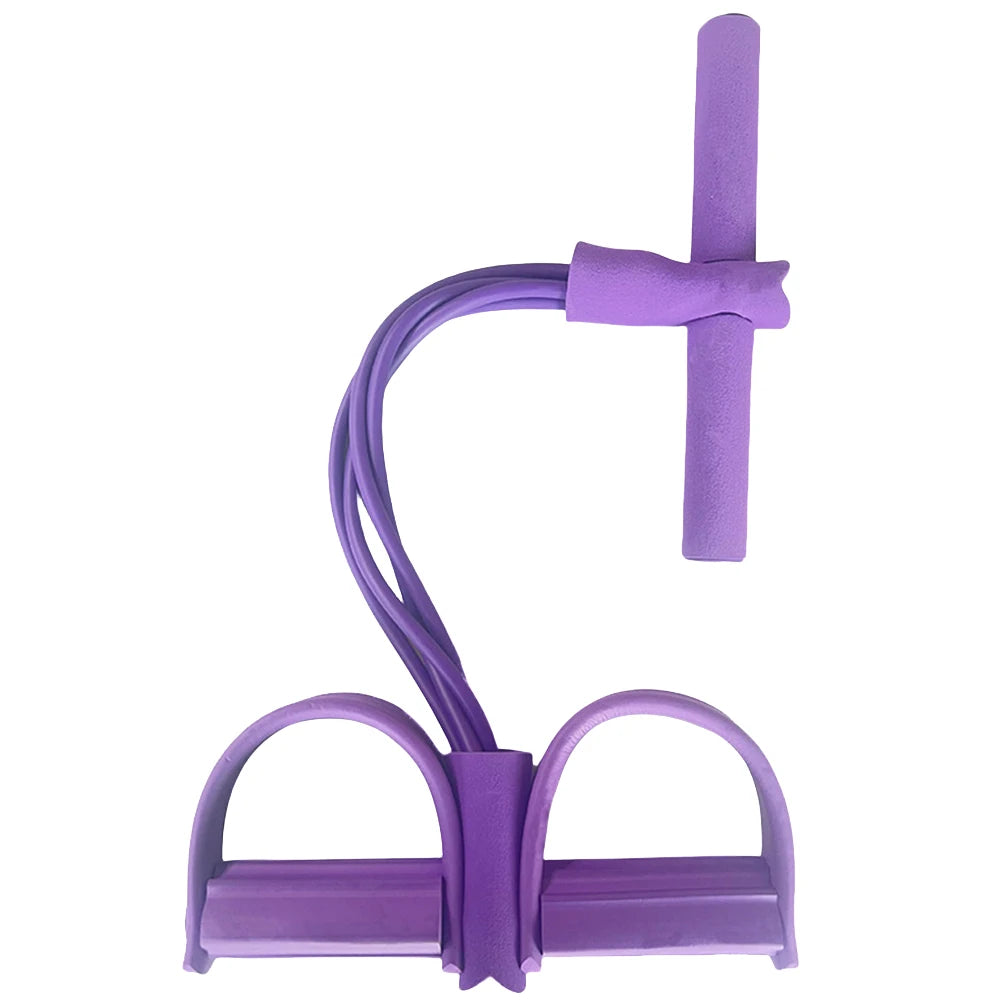 4-Tube Pedal Resistance Band Tube Pedal Ankle Puller Pedal Puller Resistance Rope for Home Fitness Stretching Strength Training