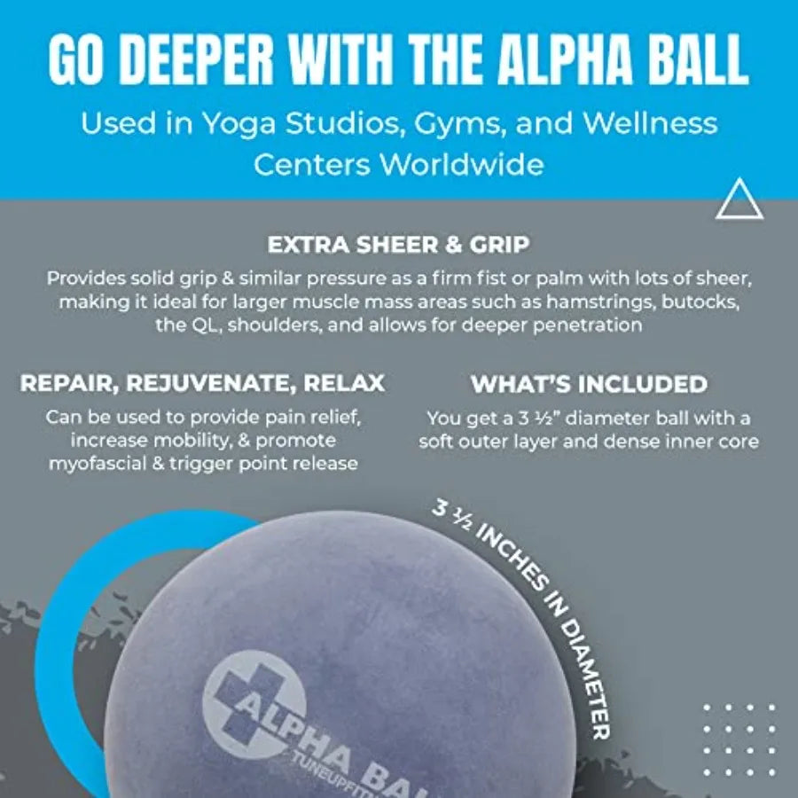 Large Therapy Ball for Myofascial Release and Pain Relief Ideal for Back Shoulders Hamstrings HIPS and Glutes Perfect Fitness a