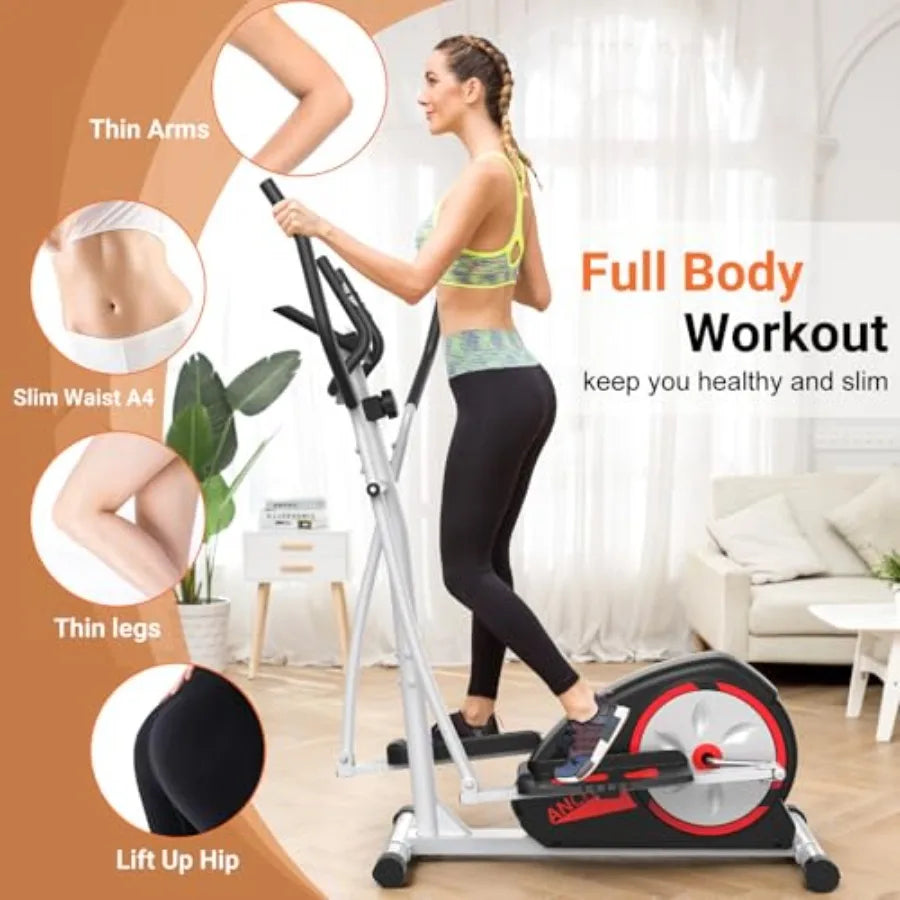 Elliptical Exercise Machine Elliptical Trainer for Home Gym Exercise Equipment 500Lbs Max Weight Ultra-Silent Elliptica