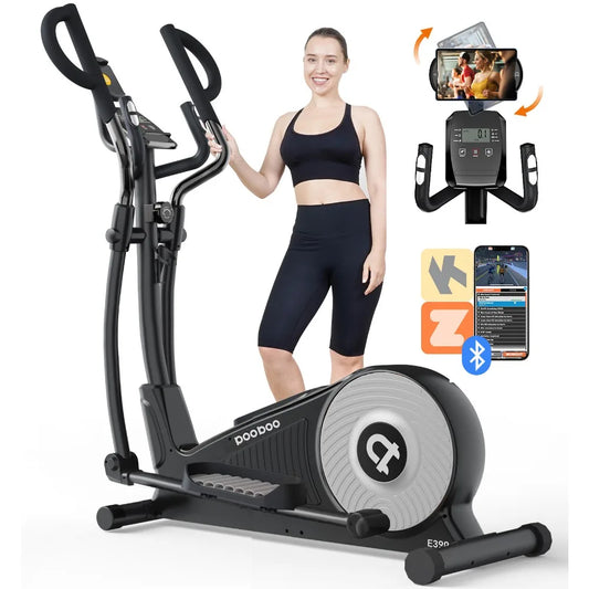 Magnetic Elliptical Bike Stationary Exercise Machine for Home Gym Cardio Workout