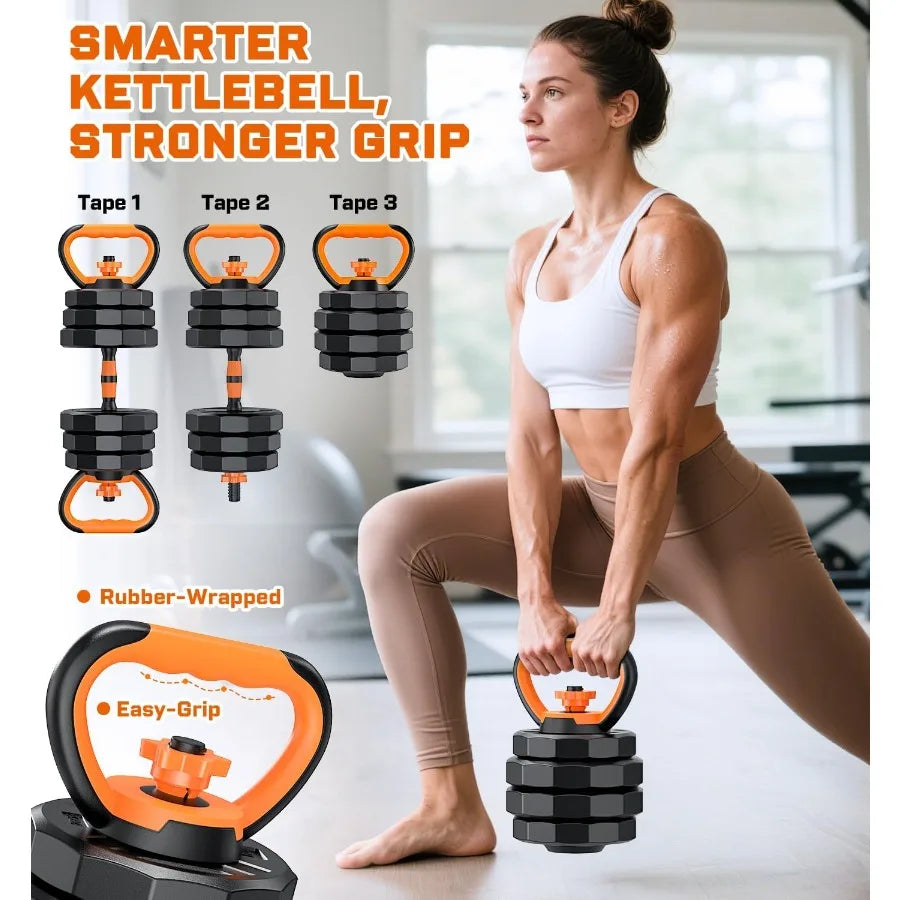 5in1 Adjustable Dumbbell Set with Connector for Home Gym: Versatile Free Weights for Strength Training Functional Exercises and