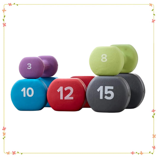 3lb Neoprene Dumbbell - Single Hand Weight for Home Gym, Strength Training, Toning & Fitness