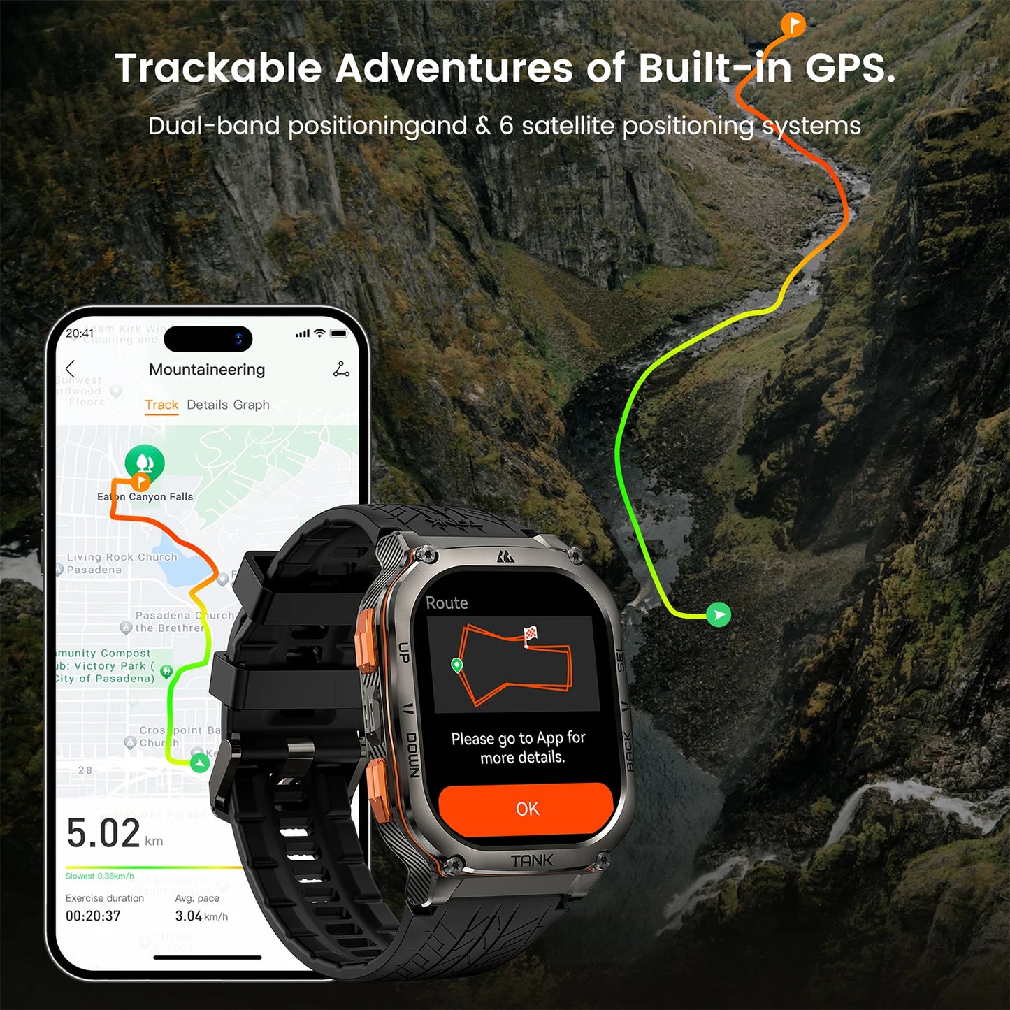 GPS Smartwatches For Men Women Smartwatch 480mAh Digital Fitness AMOLED AOD Bluetooth Watches