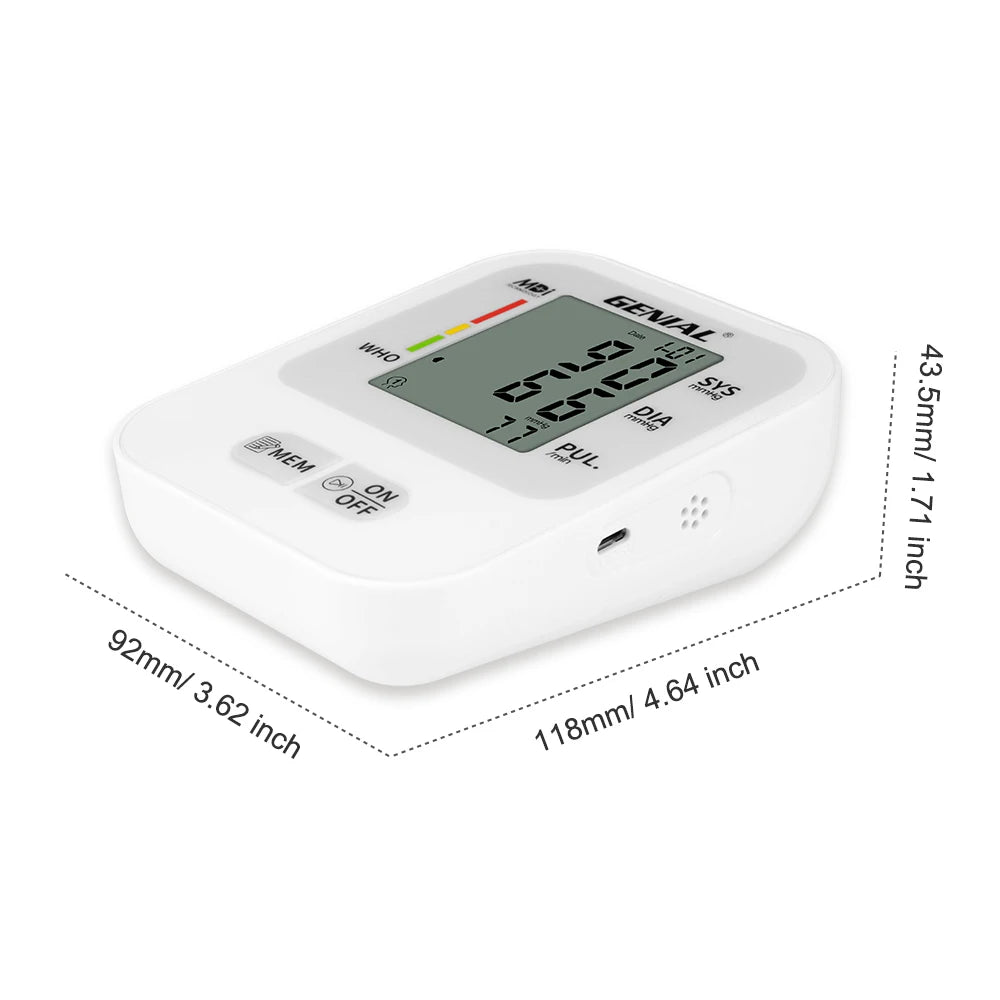 Arm Blood Pressure Monitor, Blood Pressure Machine Upper Arm Large Cuff(8.7"-16.5"), High Automatic Blood Pressure Monitors Cuff