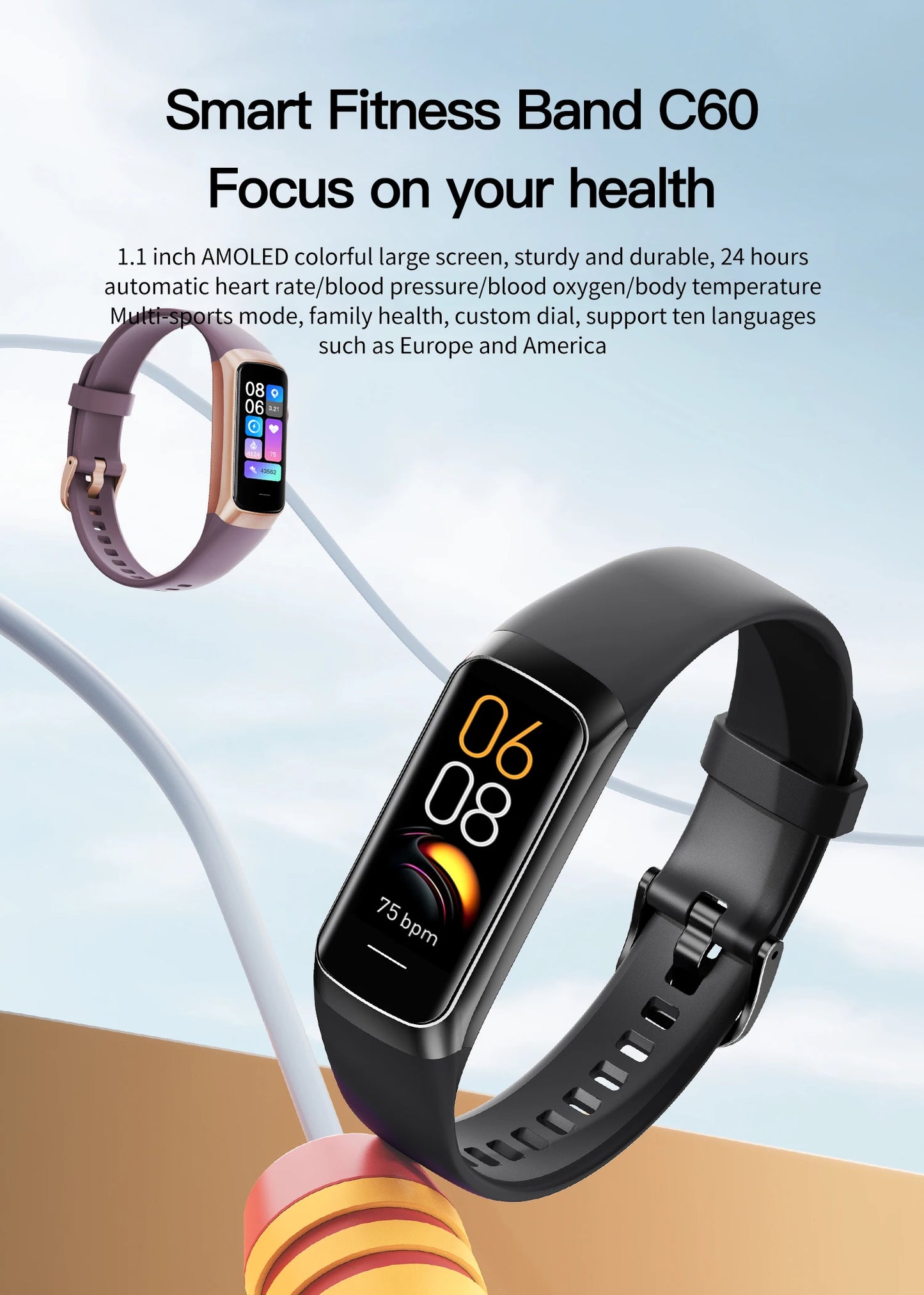 Smart Watch Men 2025 Smart Band Women Heart Rate Blood Smartwartch Waterproof Smart Bracelet Sport Fitness Tracker