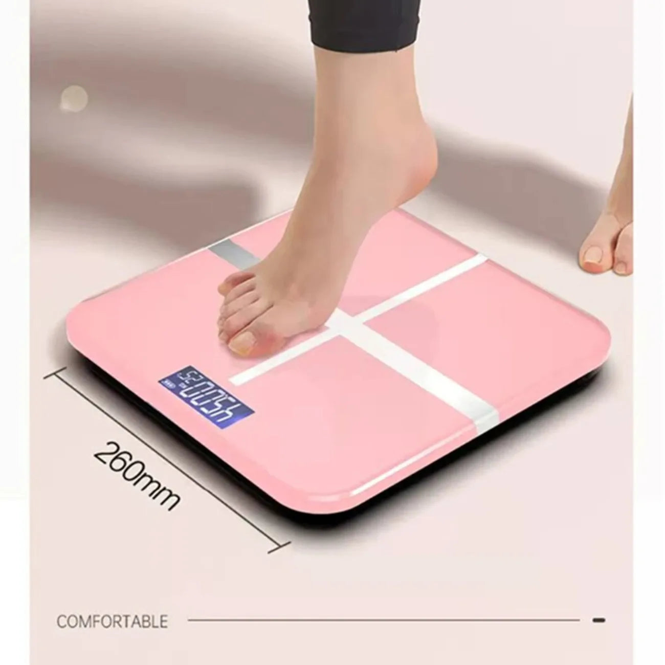 Smart Body Weight Scale with LED Display – USB Rechargeable Digital Bathroom Scale for Home & Office
