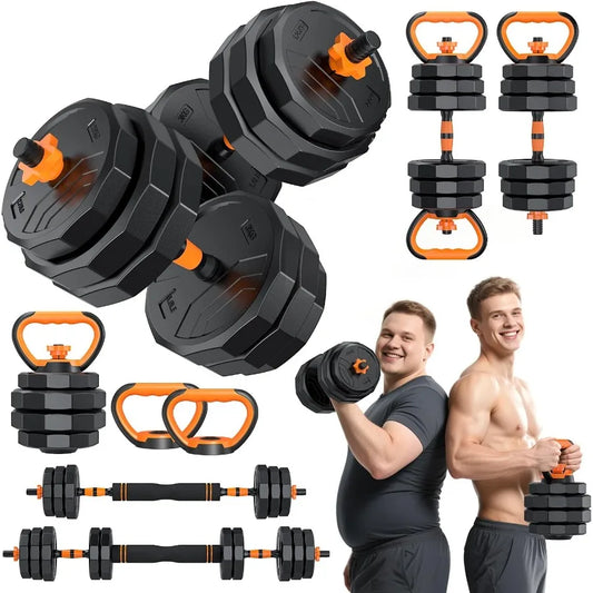5in1 Adjustable Dumbbell Set with Connector for Home Gym: Versatile Free Weights for Strength Training Functional Exercises and