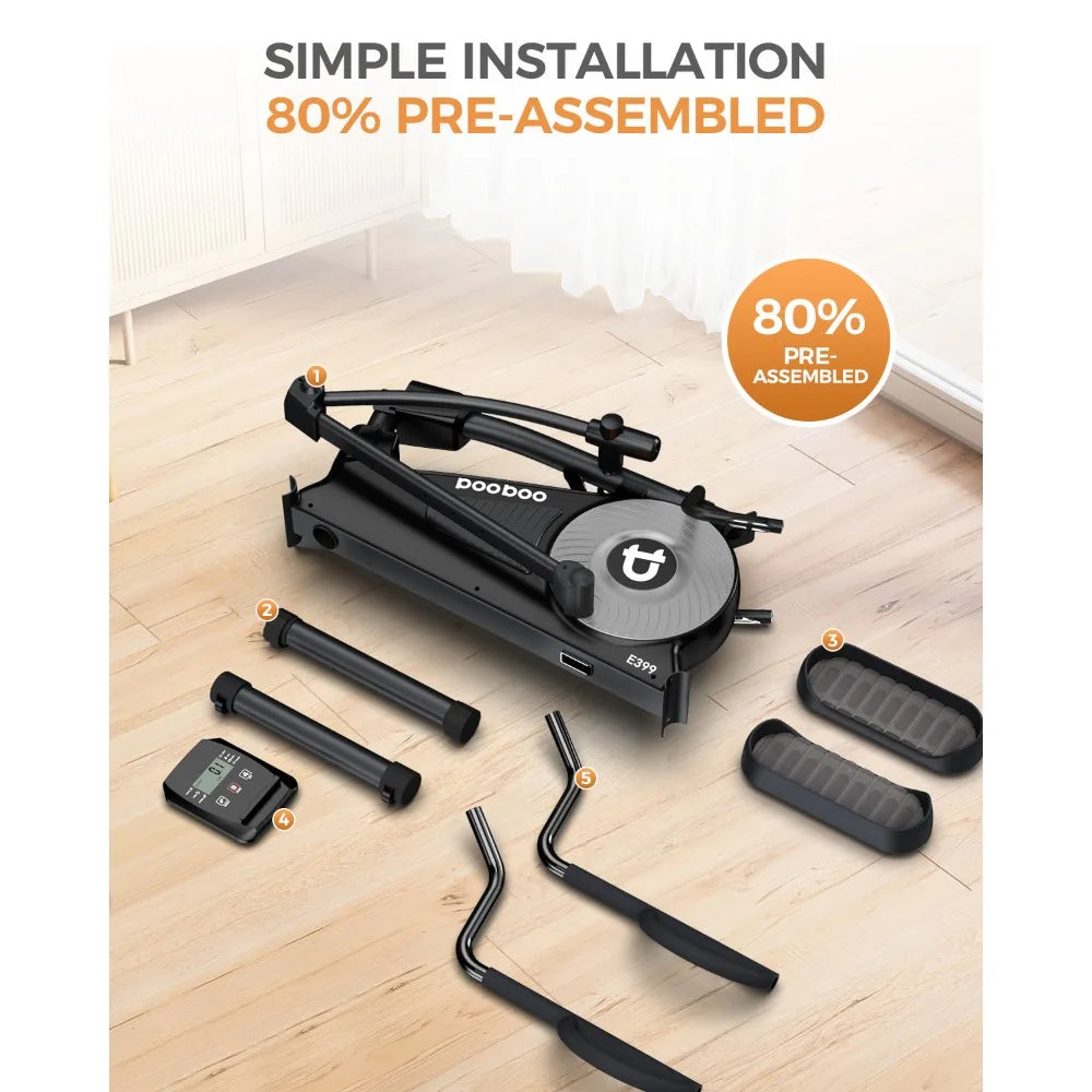 Magnetic Elliptical Bike Stationary Exercise Machine for Home Gym Cardio Workout