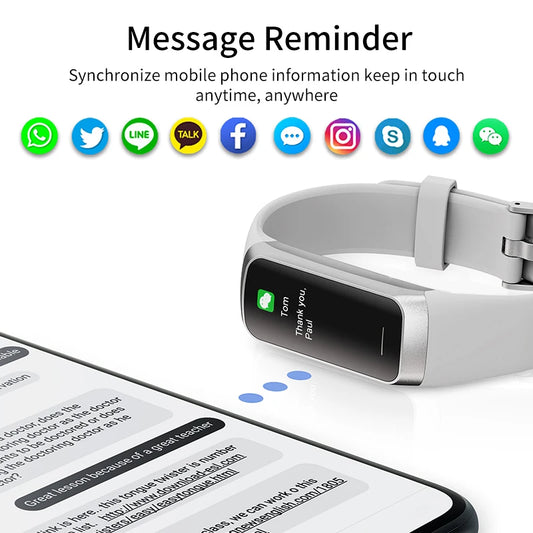 Smart Watch Men 2025 Smart Band Women Heart Rate Blood Smartwartch Waterproof Smart Bracelet Sport Fitness Tracker