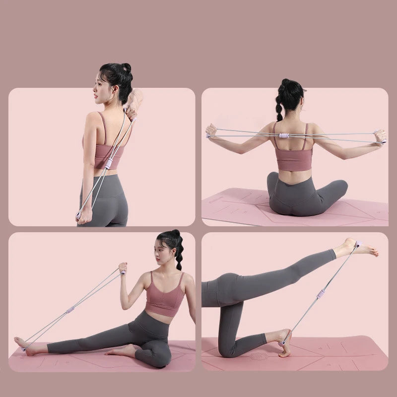 Figure 8 Resistance Bands, Multi-Function 8 Shaped Resistance Band, Resistance Band Elastic, for Home Gym, Training, Stretching.