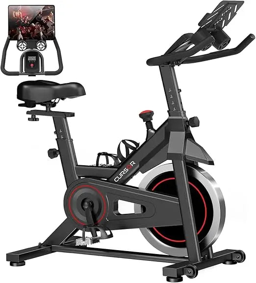 Exercise Bike, Stationary Bikes for Home, 300 LBS Capacity, Workout Bike with Silent Belt Drive, Indoor Cycling Bike with Extra