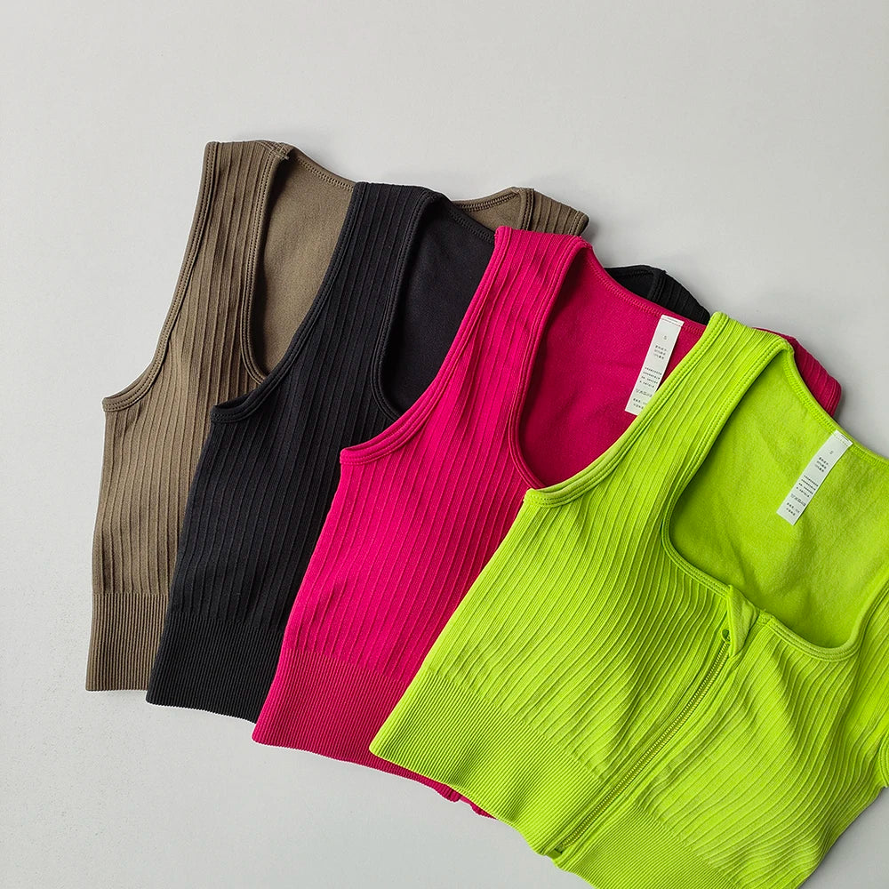 Women Seamless Yoga Bra Sports Bra Anti-Sweat Shockproof Crop Top Push Up Sport Bra Gym Workout Top Fitness Top