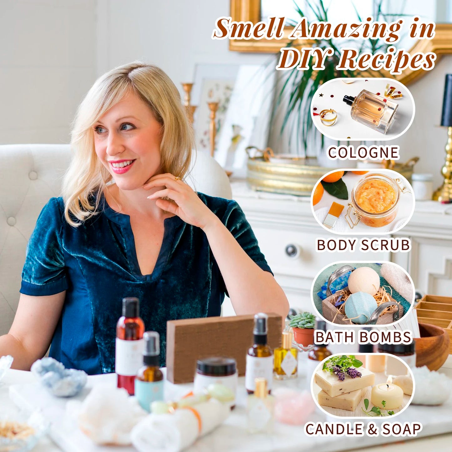Fragrance Oils Set-Women Theme | TOP 6 Gift Set Use for Aromatherapy,Diffuser,Humidifier,Candles | Car,Home,hotel,Travel