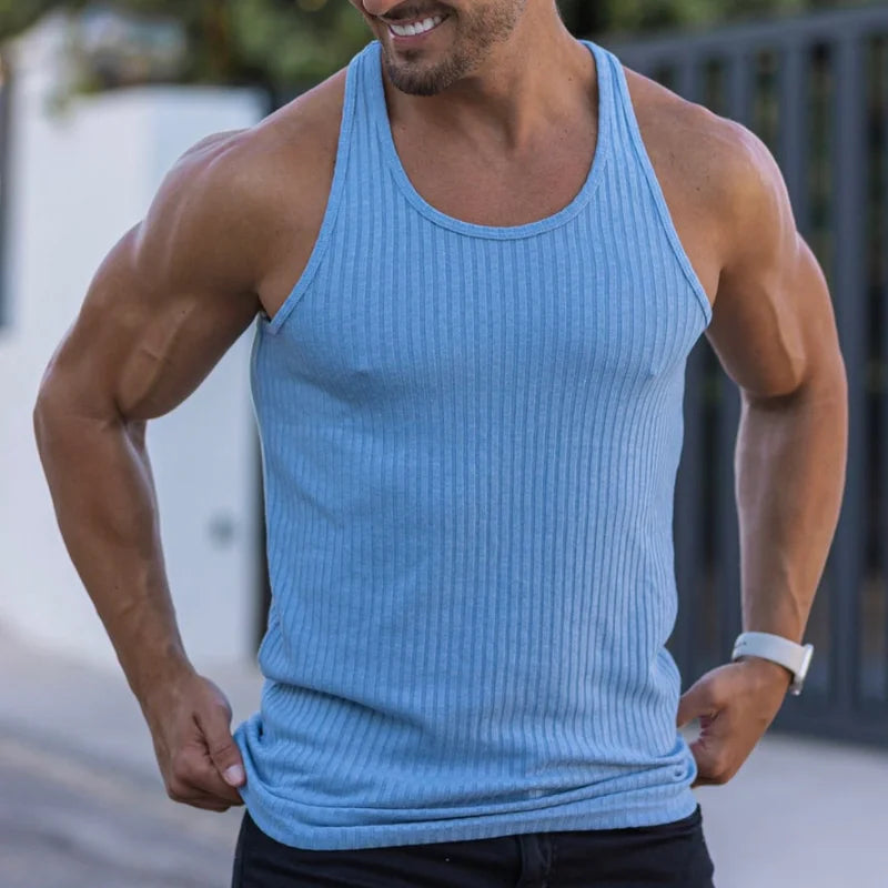 Gym Workout Sleeveless Shirt Men Fitness Tank Top Bodybuilding Tops Sportwear Men Training Tank Tops Running Sport T-shirt Men