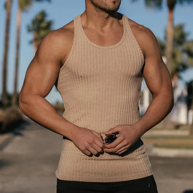 Gym Workout Sleeveless Shirt Men Fitness Tank Top Bodybuilding Tops Sportwear Men Training Tank Tops Running Sport T-shirt Men