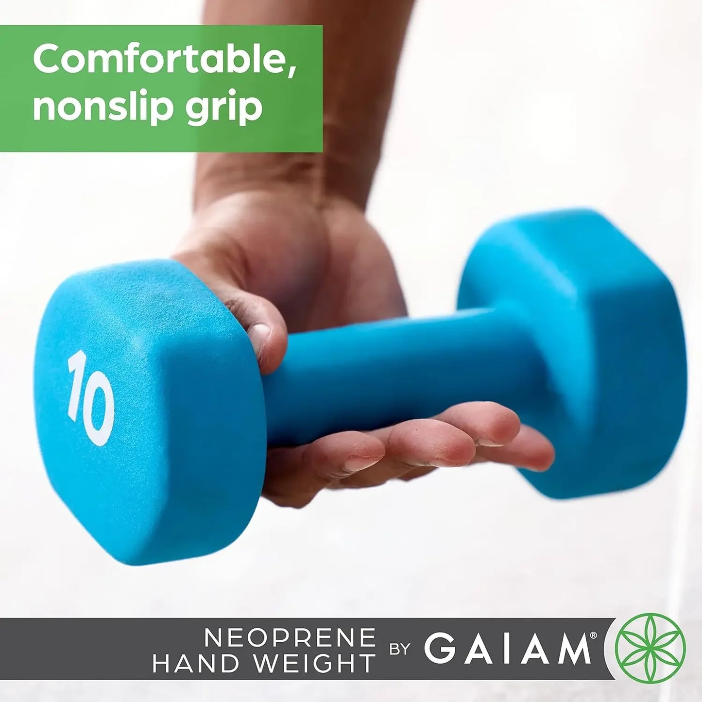 3lb Neoprene Dumbbell - Single Hand Weight for Home Gym, Strength Training, Toning & Fitness