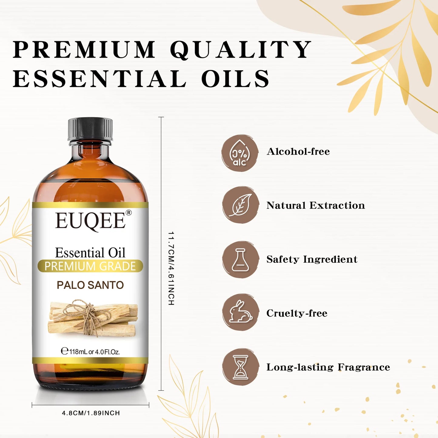 118ML Plant Essential Oils For Diffuser Palo Santo Cardamom Blue Tansy Nutmeg Marjoram Lavender Vanilla Rose Aroma Oils