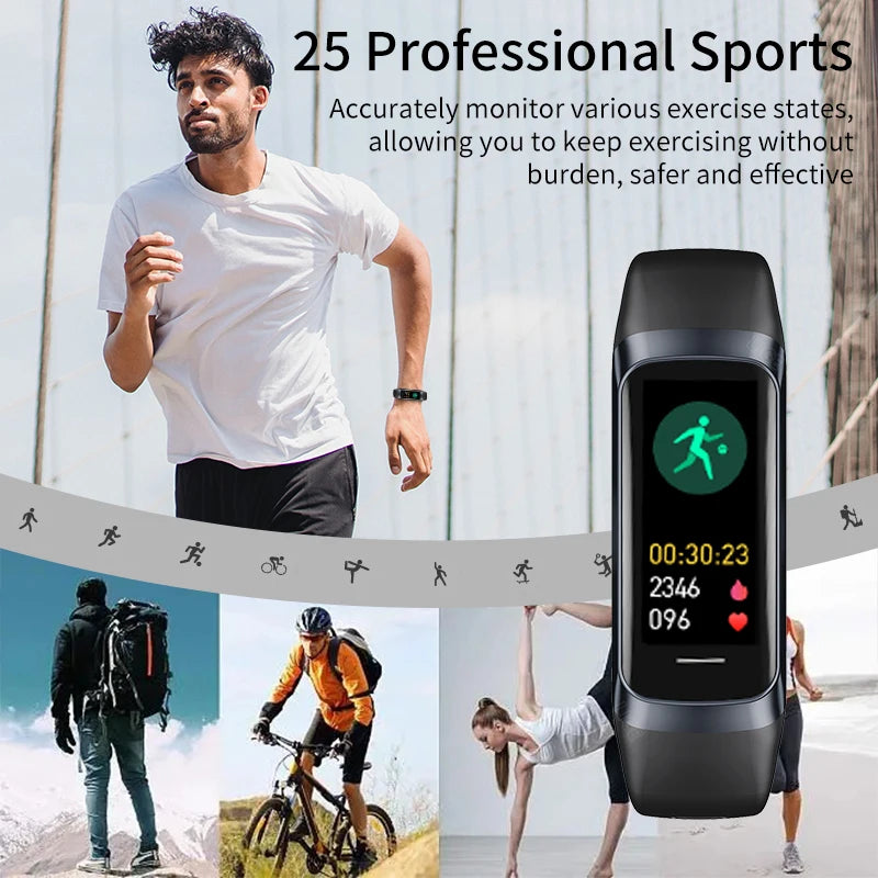 Smart Watch Men 2025 Smart Band Women Heart Rate Blood Smartwartch Waterproof Smart Bracelet Sport Fitness Tracker