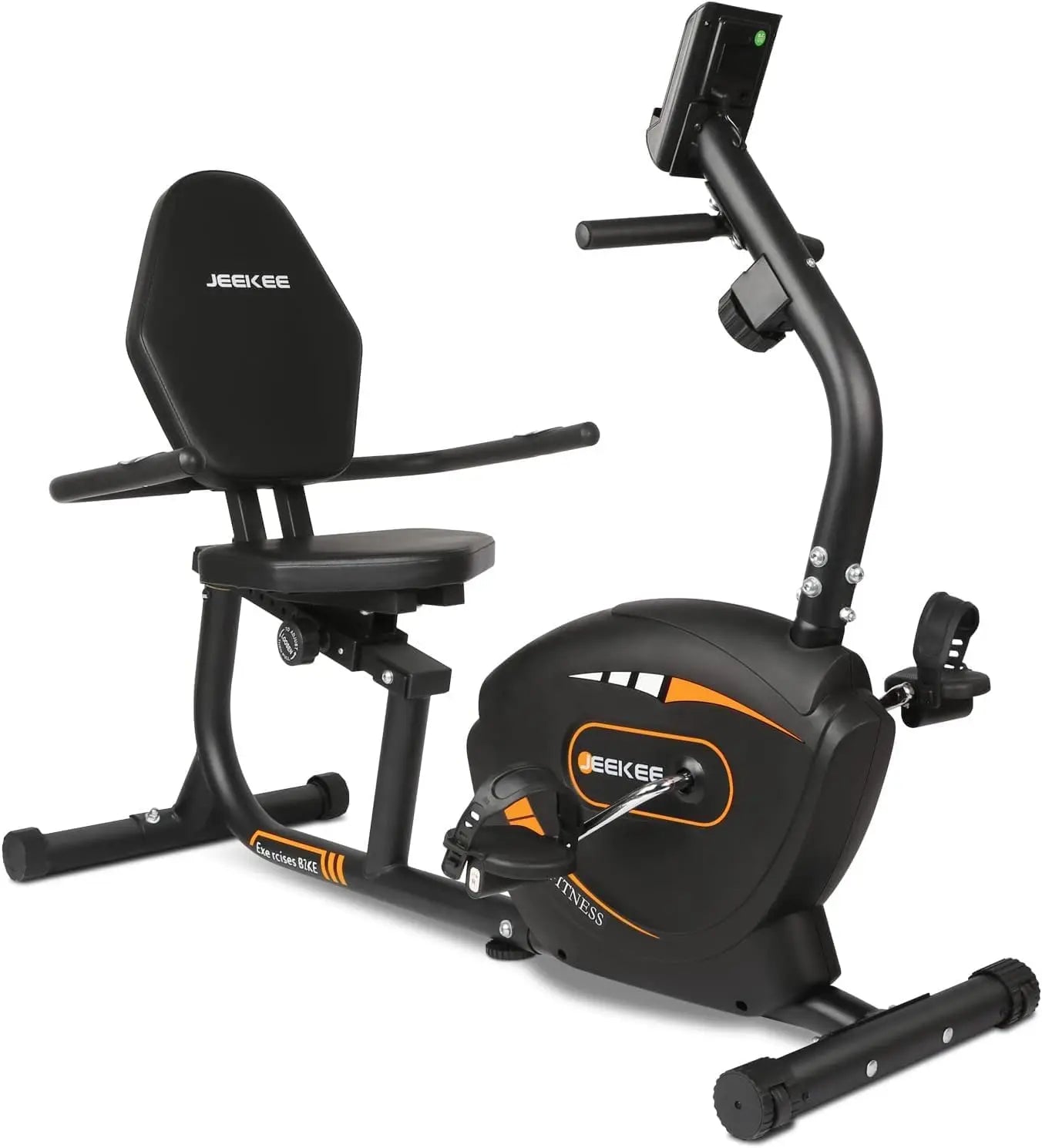 Recumbent Exercise Bike for Seniors,Stationary Bikes for Home, 300LB Capacity & 16 Levels Magnetic Resistance, Heart Rate Handle