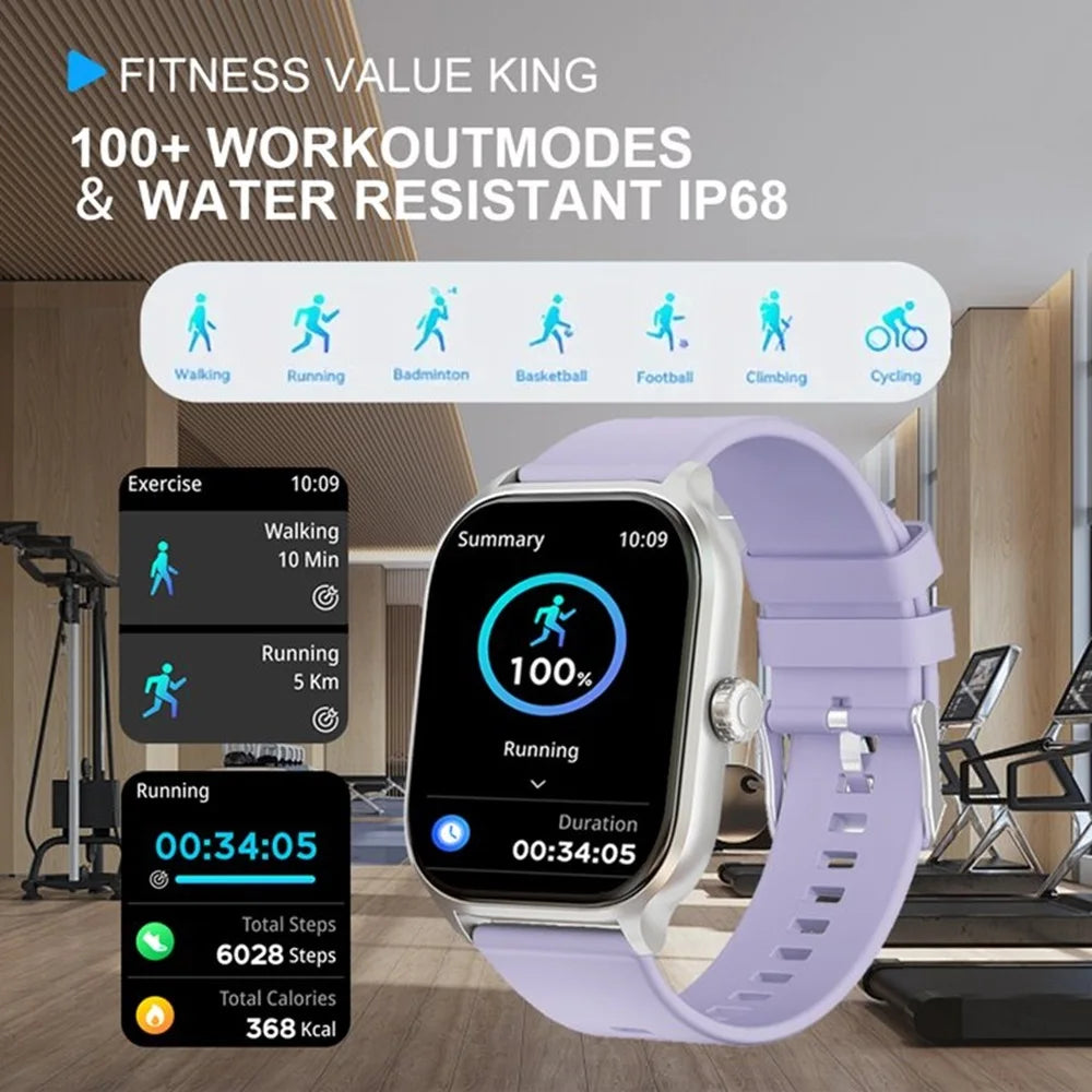 New Smart Watch Bluetooth Call/Dial Multiple Sports Modes SMS Alert IP68 Waterproof Sports Smart Watch