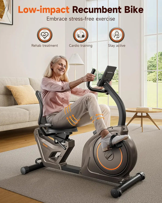 Recumbent Exercise Bike, Recumbent Bike for Home, Recumbent Stationary Bike 400LBS Weight Capacity