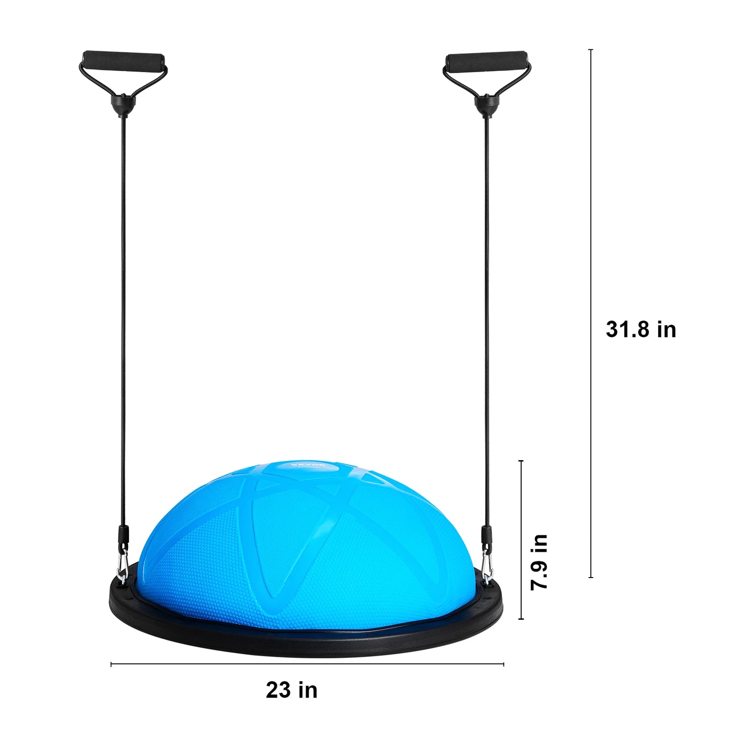 SucceBuy 23in Half Exercise Ball Trainer Balance Ball Trainer 660 lbs Capacity Stability Yoga Ball Home Gym Full Body Workouts