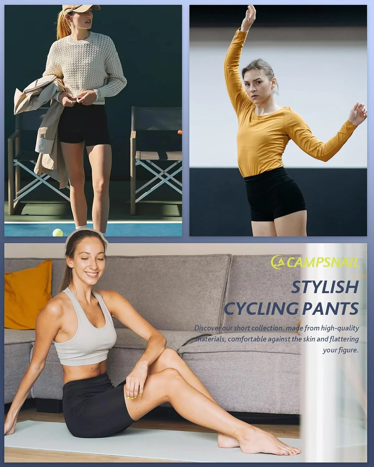 5PC Somen's Pro High-Waisted Yoga Shorts, Designed with Pockets, Maximum Elasticity, Flattering Fit for Strength Training Short