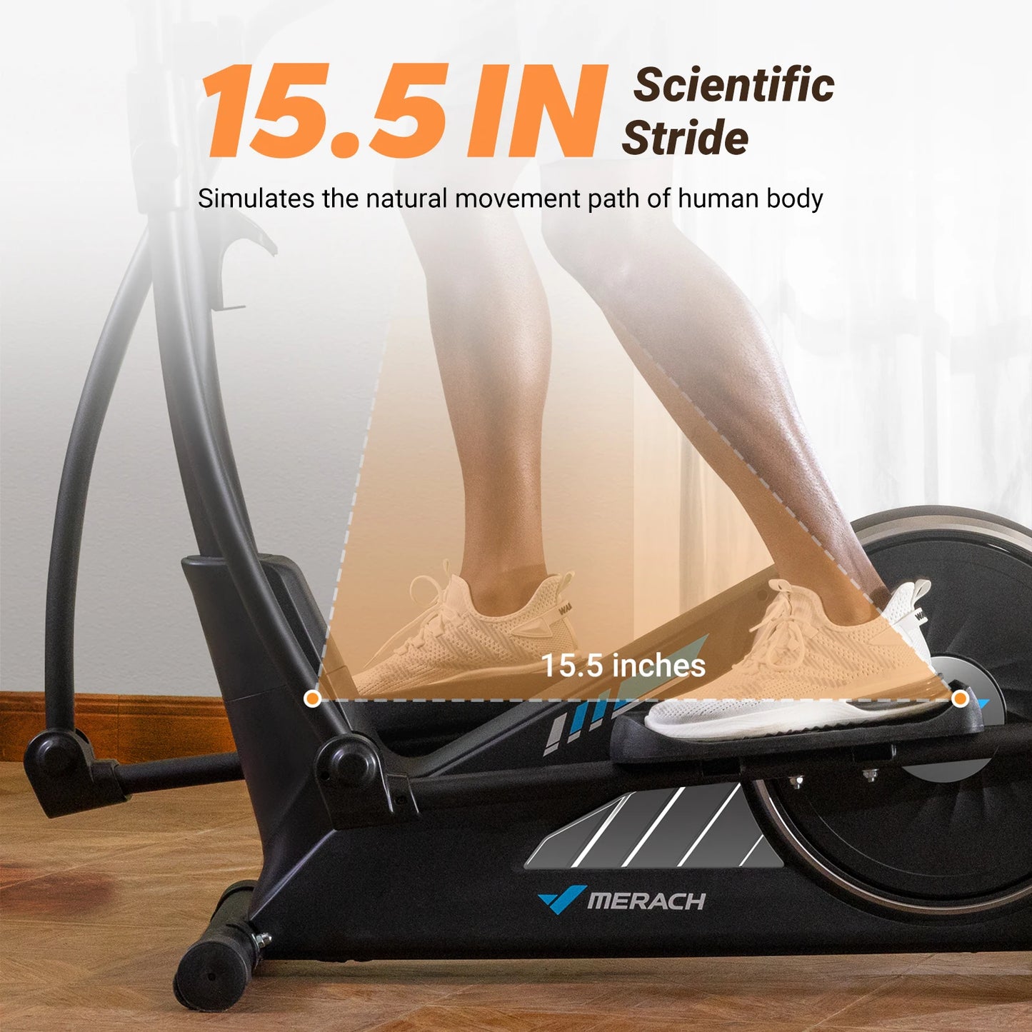 Elliptical Machine Elliptical Machine Home Hyper-Quiet Magnetic Drive System 16Levels Adjustable Resistance MERACH App
