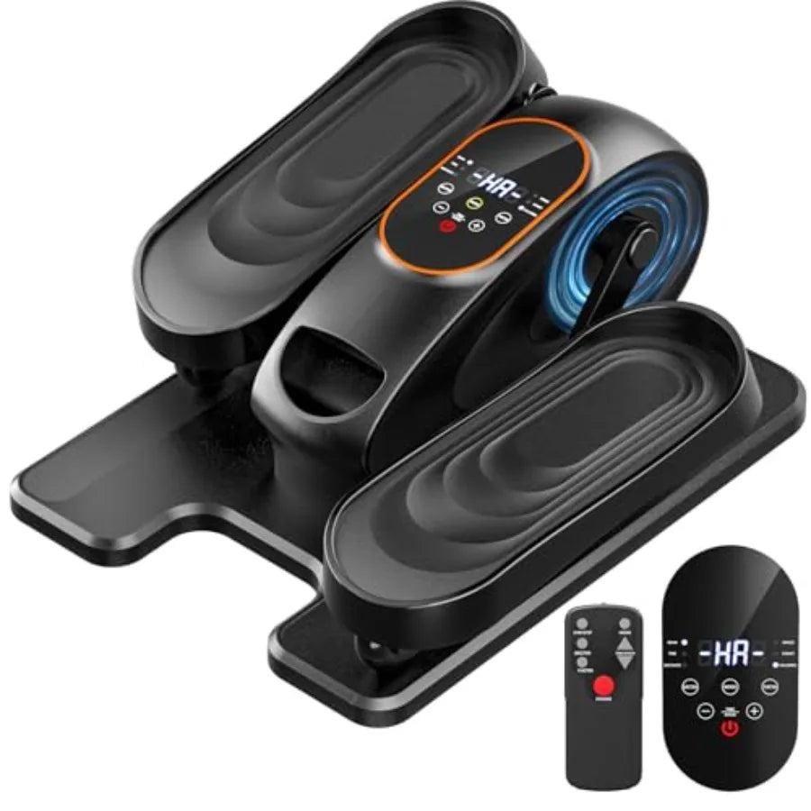 Electric Ellipse Leg Exerciser as Seen on TV Under Desk Elliptical Machine with Quiet Motor Remote Control LCD Display - Portab