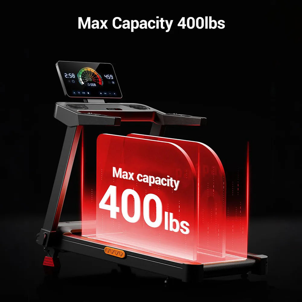 UMAY L20 Treadmill with 20% Manual Incline, 3-Level Incline Adjustment, 3.5HP Brushless Motor, 400 lbs Max Load, 108×41.2cm Wide Belt, Touchscreen Display & Ultra-Slim Fold for Family Use, Local delivery
