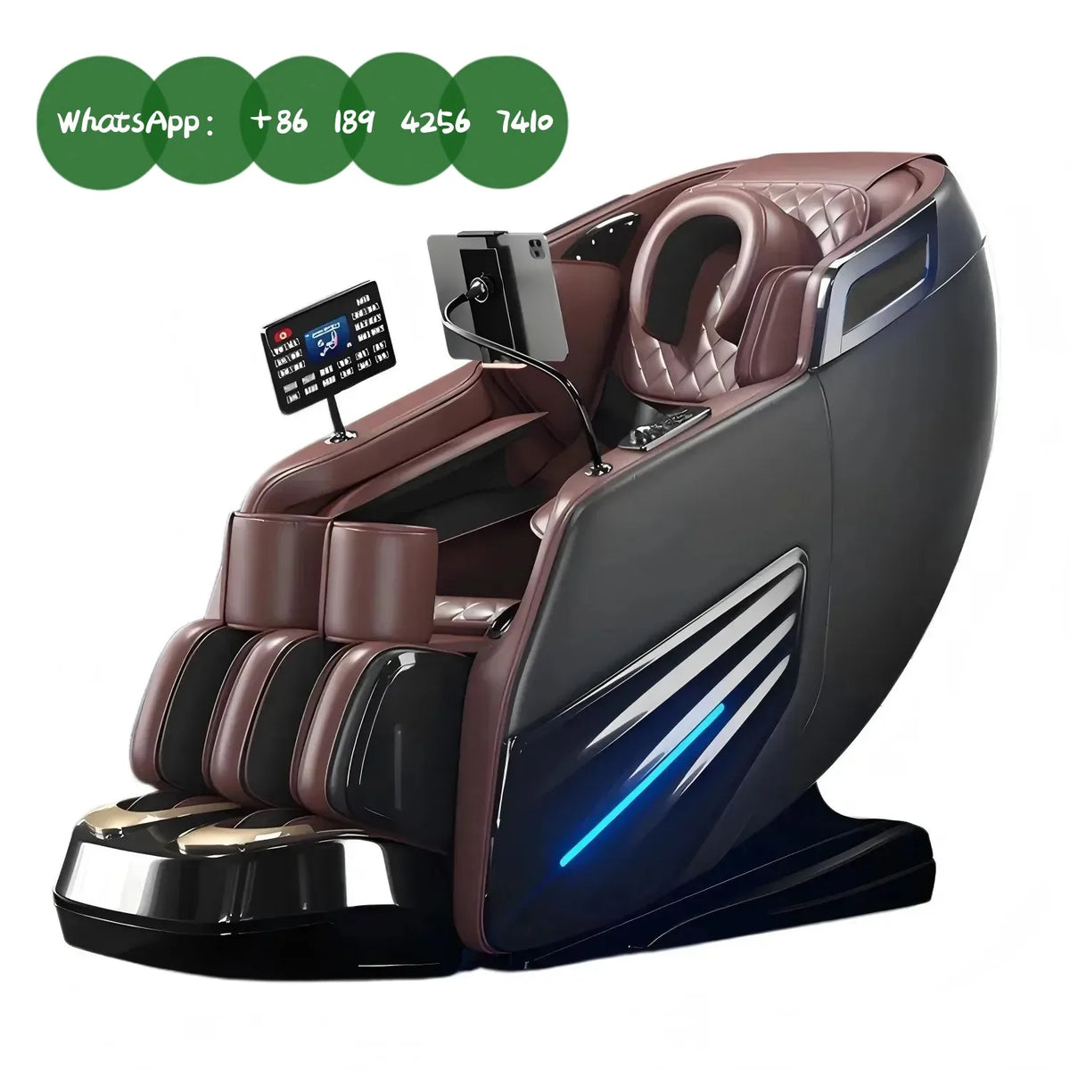 Full Body 4D Shiatsu Massage Chair Zero Gravity SL Track, Built-in Heating & Airbag Massage System for UltimateRelaxation