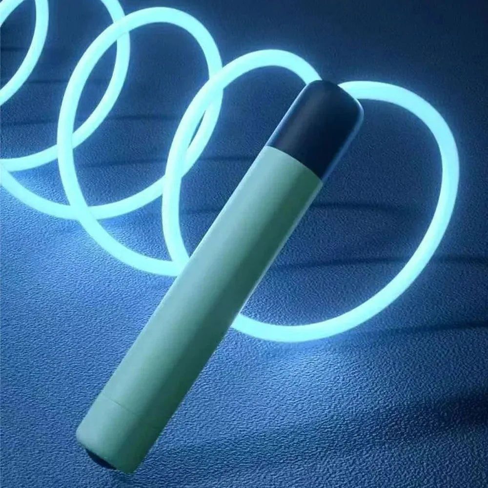 Luminous Jump Rope Kids Adults LED Glowing Skipping String Rope Fitness Training ABS Anti Slip Handles Outdoor Sports