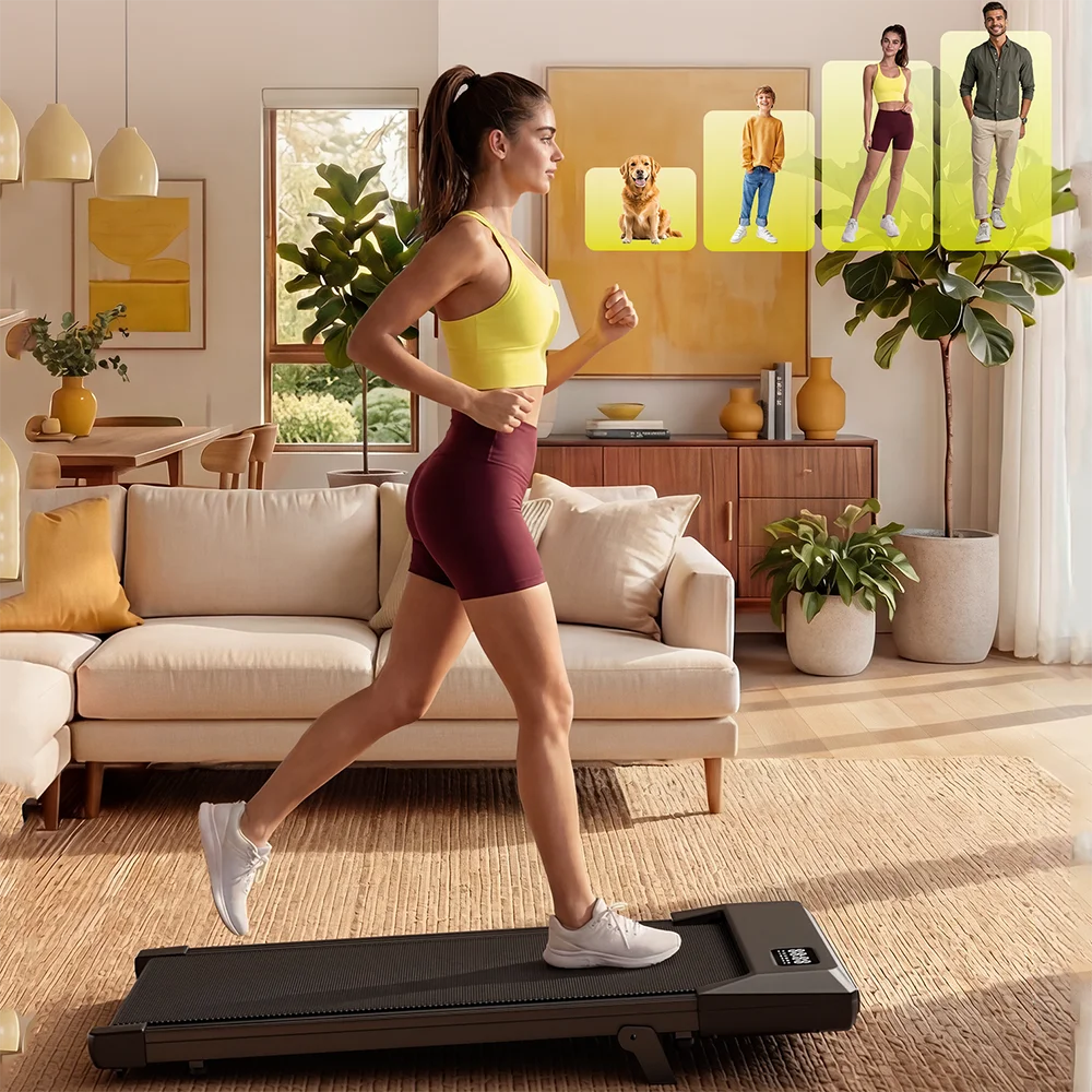2in1 Walking Pad Mini Treadmill Portable for Home&Office Under Desk LCD Screen Max 300lbs Quiet Treadmills Exercise Machine