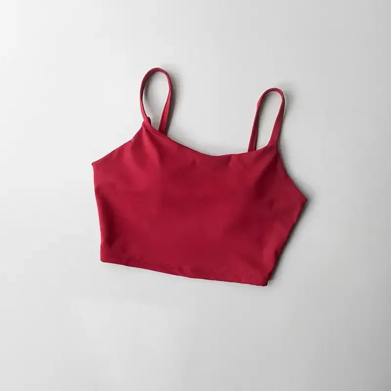 Women Sports Bra Push Up Fixed Padded Fitness Vest for Running Gym Yoga Breathable Sports Underwear Top
