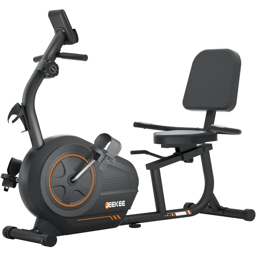 Recumbent Exercise Bike for SeniorsStationary Bikes for Home 300LB Capacity and 16 Levels Magnetic Resistance Heart Rate Handle