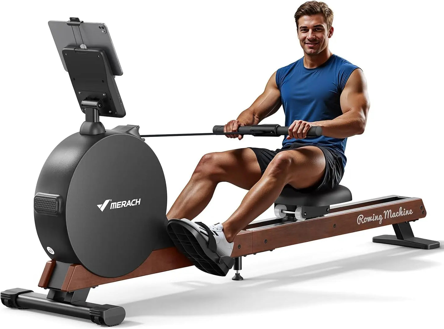 MERACH Pro-Grade Rowing Machines for Home, Smart Magnetic Rowing Machine with Self-Generation, Double Resistance