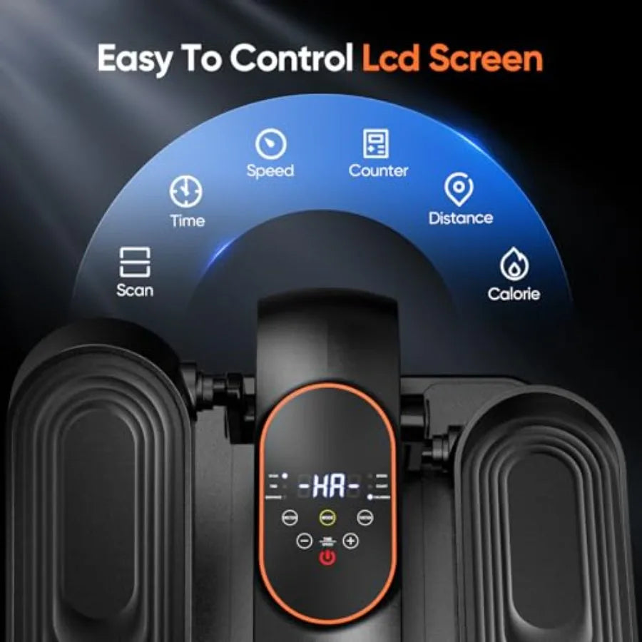 Electric Ellipse Leg Exerciser as Seen on TV Under Desk Elliptical Machine with Quiet Motor Remote Control LCD Display - Portab
