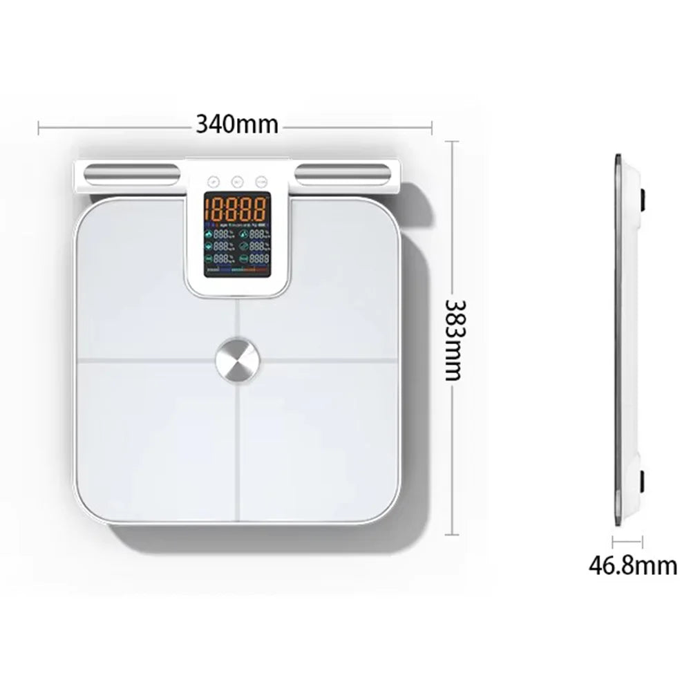 8-Electrode Smart Body Composition Scale – Segmental Muscle & Fat Analyzer, Visceral Fat, Bone Mass, Bluetooth, App Sync for Wei
