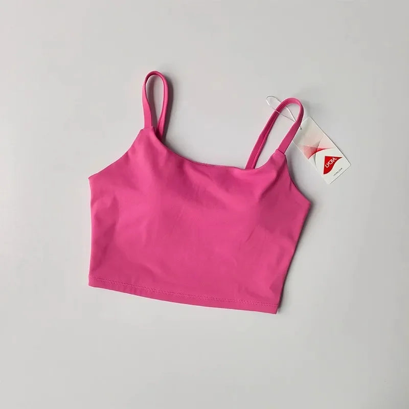 Women Sports Bra Push Up Fixed Padded Fitness Vest for Running Gym Yoga Breathable Sports Underwear Top