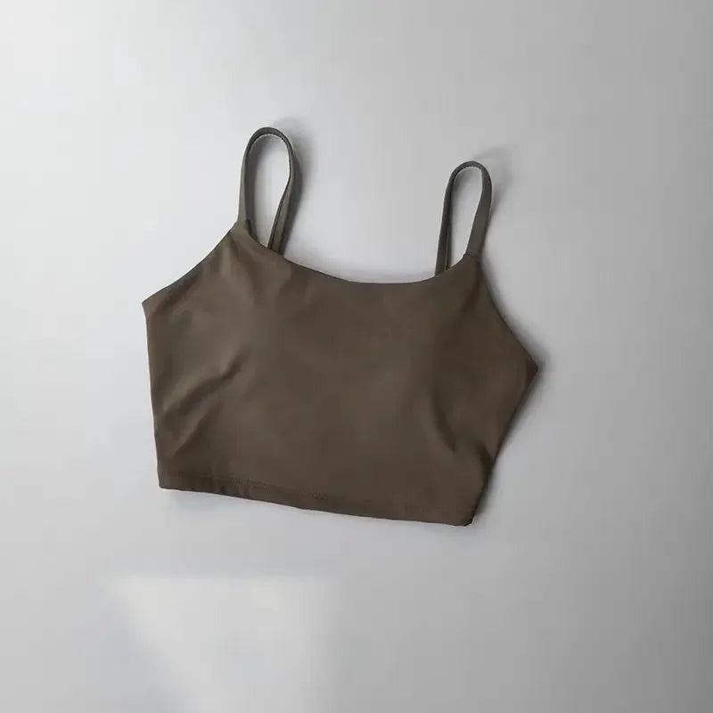 Women Sports Bra Push Up Fixed Padded Fitness Vest for Running Gym Yoga Breathable Sports Underwear Top