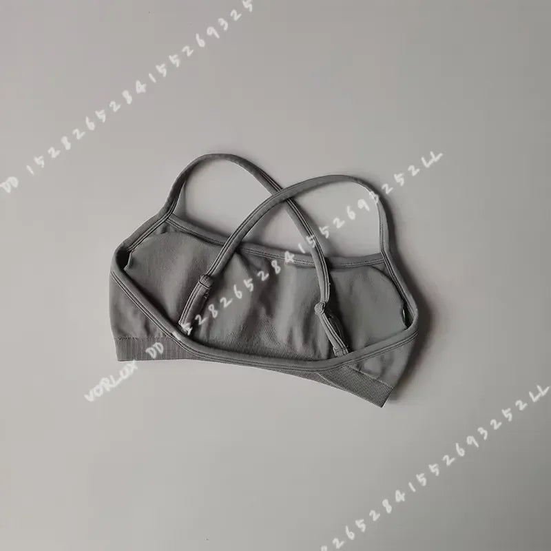 Seamless Sports Bra for Women Shockproof Gym Top Crop Tube Yoga Shirt Fitness Scrunch Butt Workout Suit Beautiful Back Design