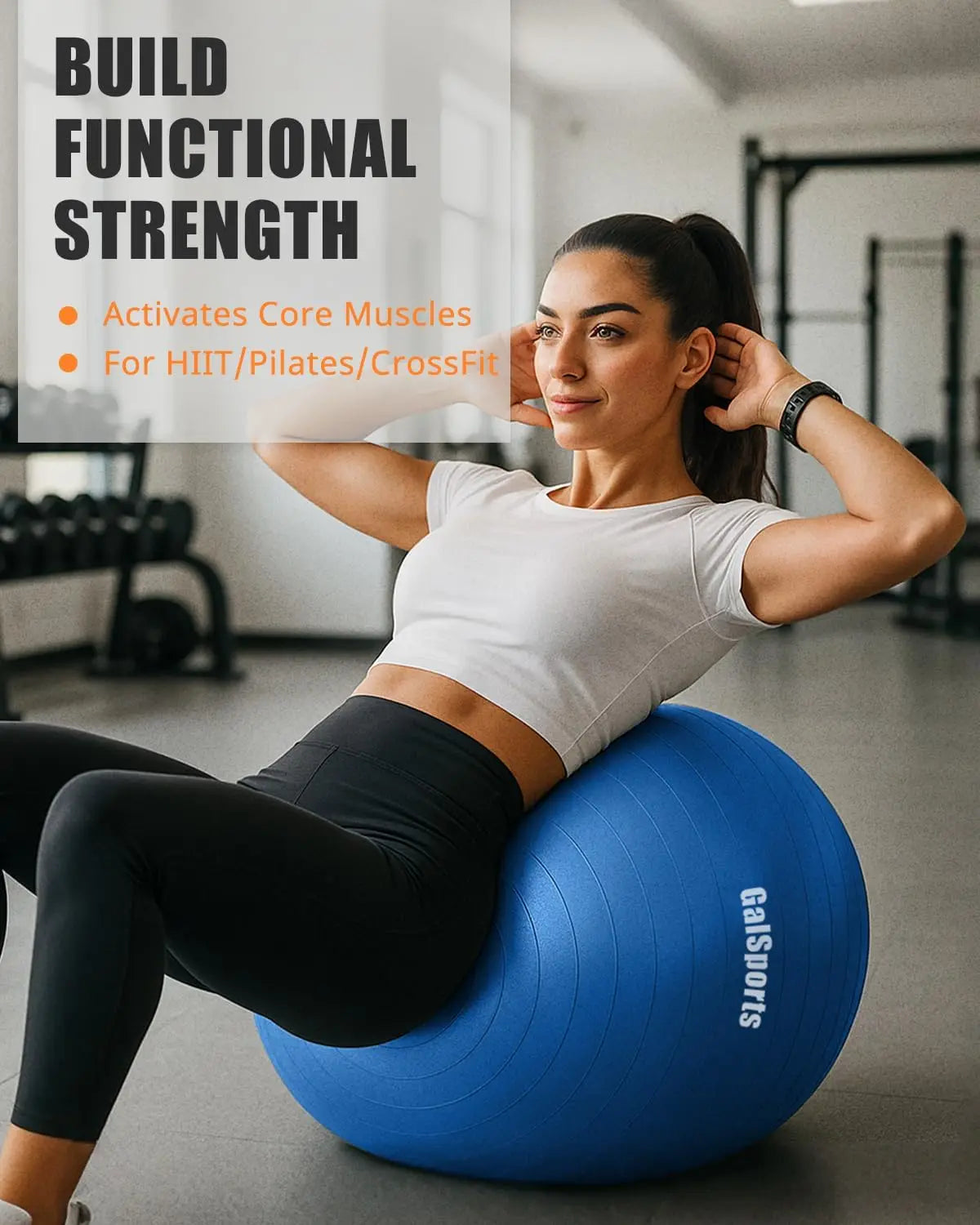 Anti-Burst Slip Resistant Stability Ball for Home Gym and Physical Therapy