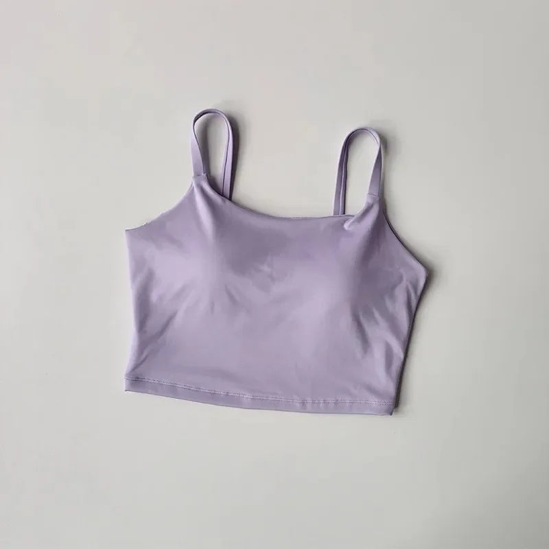 Women Sports Bra Push Up Fixed Padded Fitness Vest for Running Gym Yoga Breathable Sports Underwear Top