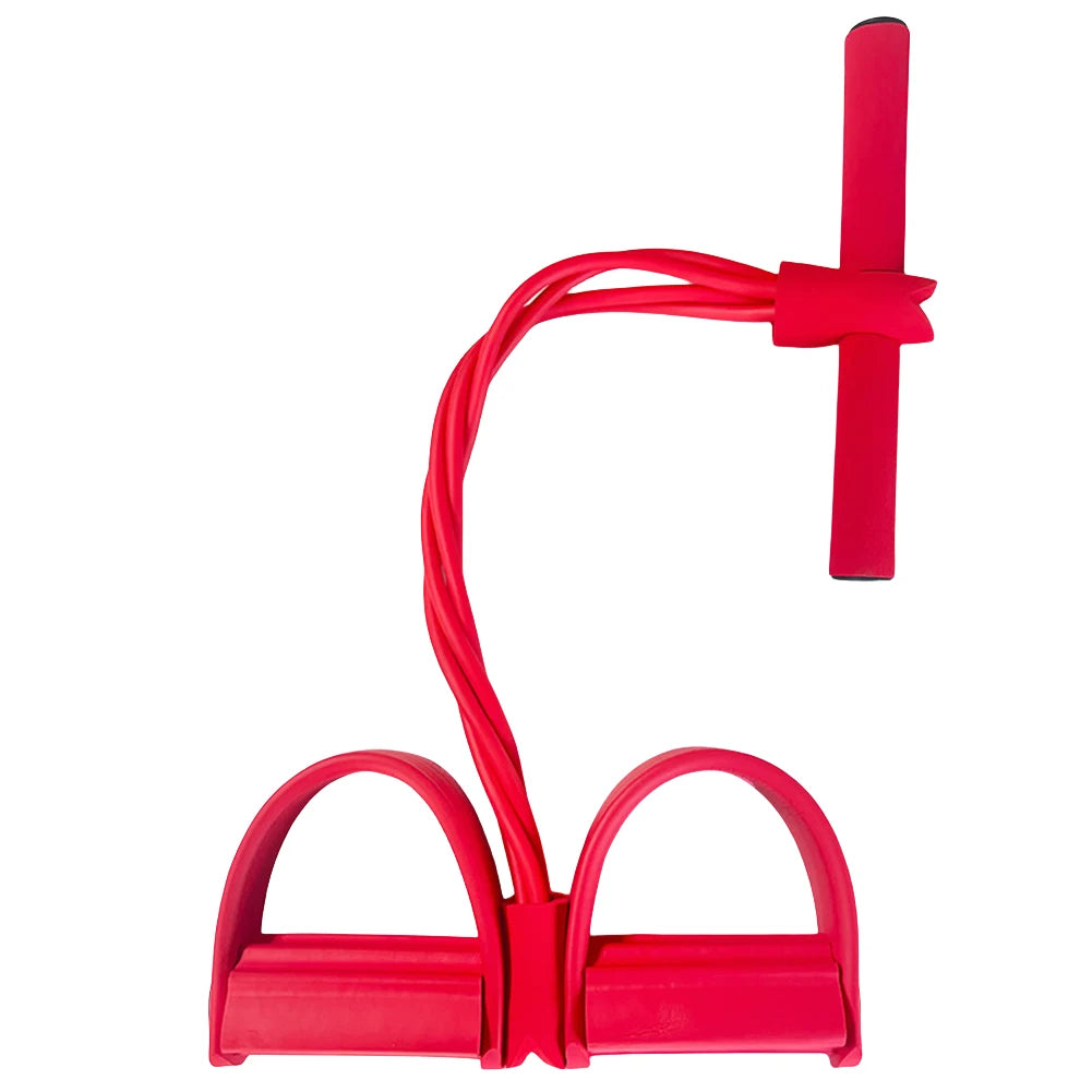 4-Tube Pedal Resistance Band Tube Pedal Ankle Puller Pedal Puller Resistance Rope for Home Fitness Stretching Strength Training